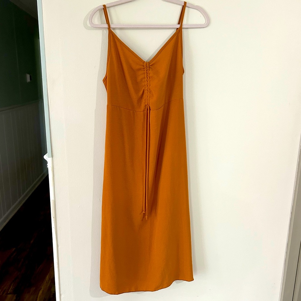 Burnt Orange Midi Dress
